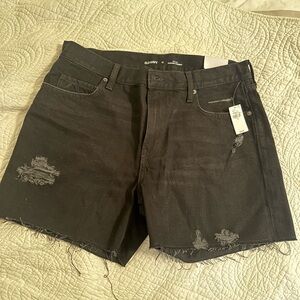 Old navy size 12 black denim shorts, 5 inch inseam